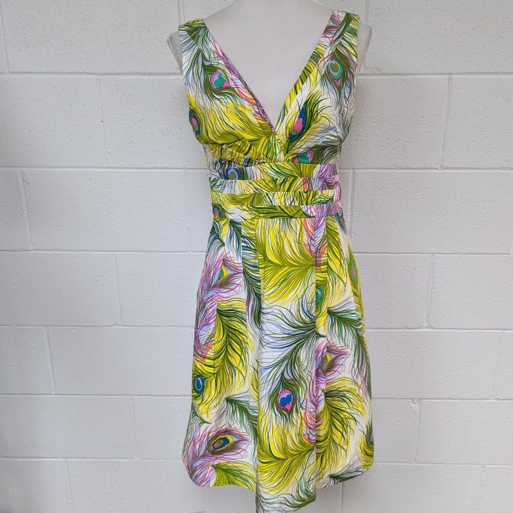 NWT Vintage Nanette Lepore Peacock Dress, 6